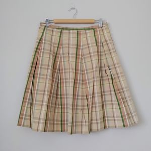 Tommy Hilfiger Silk Pleated Skirt Plaid Size 10